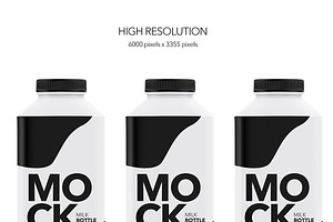 Milk Bottle - Matte - Mockup