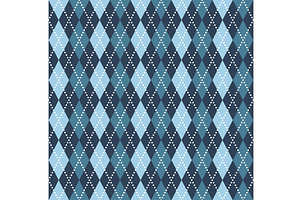 Argyle seamless pattern in cold, an Illustration by Barsuk's Shop