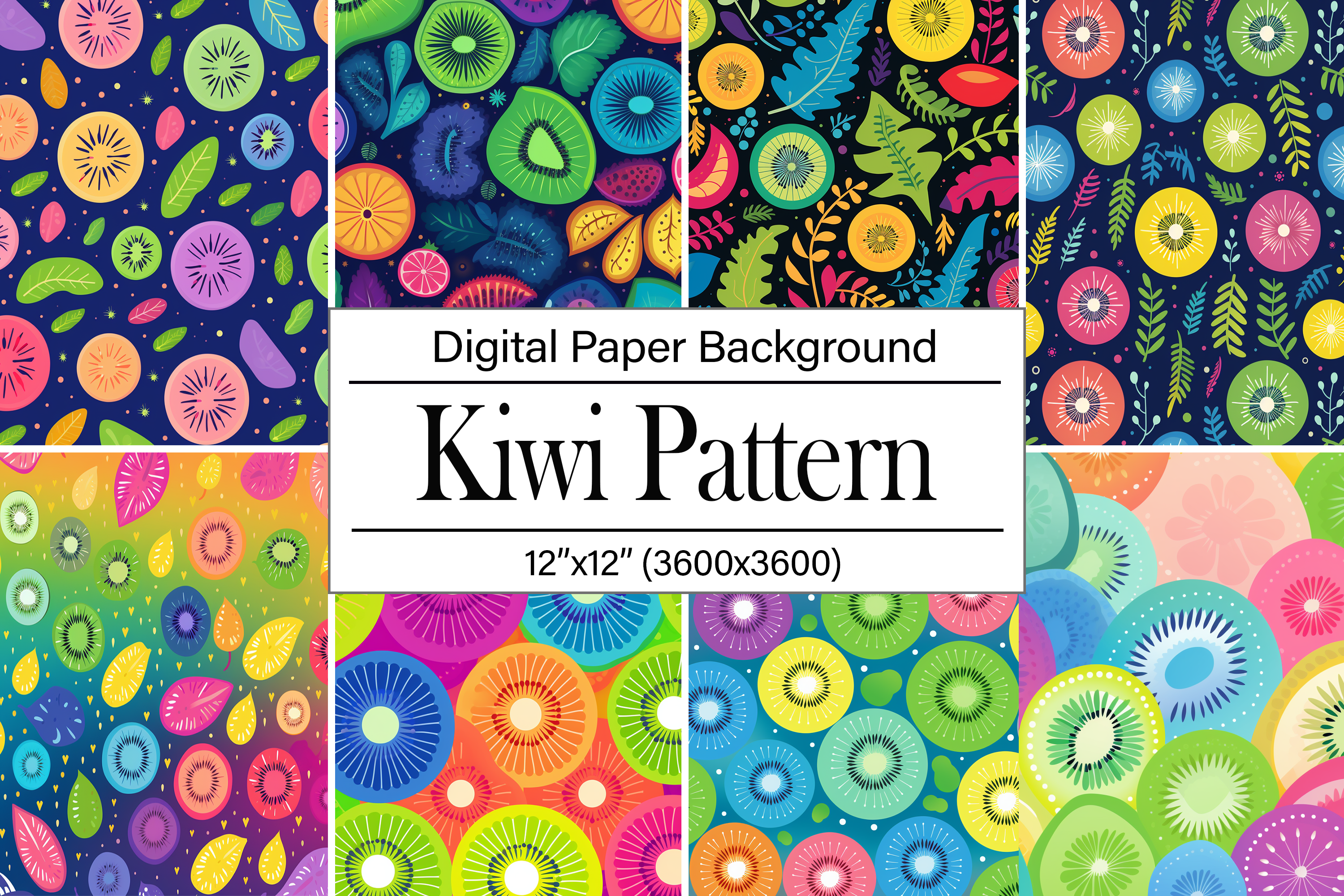 Kiwi Pattern, a Pattern Graphic by Printable Treasure