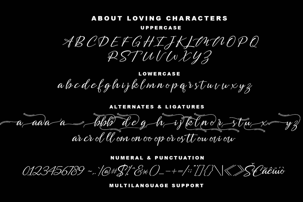 About Loving, a Script Font by Akifatype. (Photo 4 of 6)