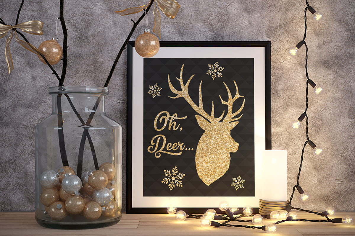 Glitter Deers, an Object Graphic by BlackCatsMedia (Photo 3 of 5)