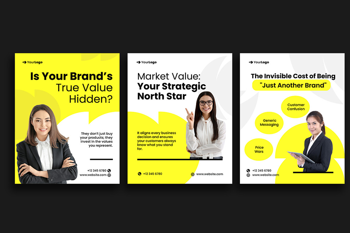 Brand Market Value Social Media Post, a Social Media Template by Jiwstudio (Photo 2 of 5)
