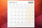 Monthly Planner 2020, a Stationery Template by AntartStock (Thumbnail 2 of 4)