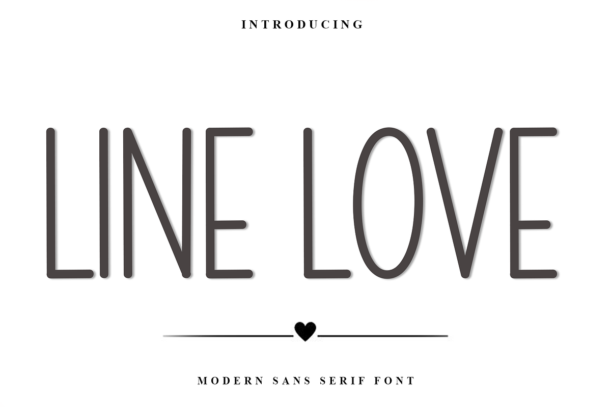 Line Love, a Sans Serif Font by InermediaSTUDIO (Photo 1 of 7)