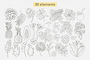 Tropical Garden 30 Procreate Stamps, a Brushes & More by Mari_Caliart (Thumbnail 3 of 7)