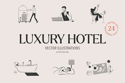 Luxury Hotel, a Work Illustration by cb studio