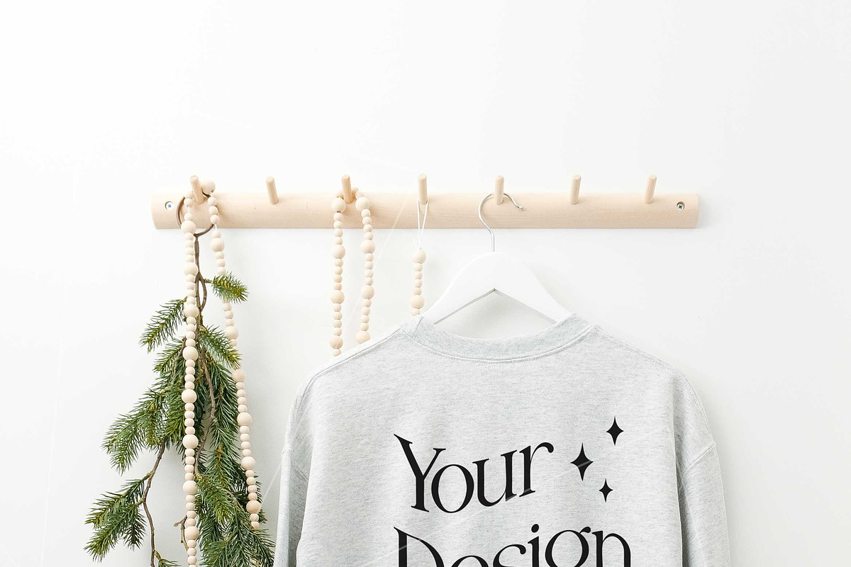 Ash Gildan 18000 Sweatshirt Mockups, a Shirt Mockup by Uncommon Mockups (Photo 4 of 7)
