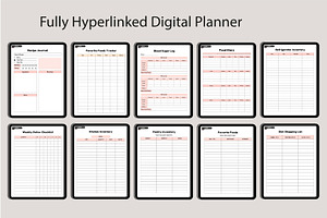 Digital 2025 Meal Planner Canva