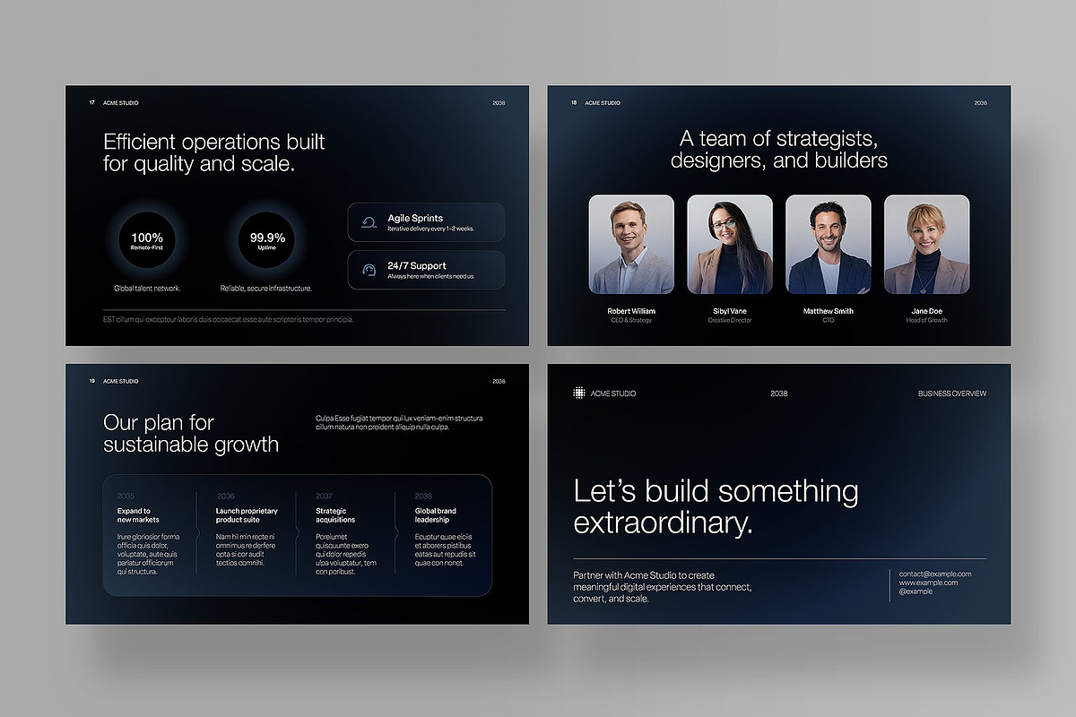 Black / Dark Presentation Template, a Presentation Template by BrandPacks (Photo 6 of 7)