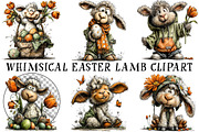 Whimsical Easter Lamb Clipart, an Illustration by OK Design (Thumbnail 2 of 6)