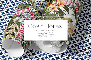 Costa Flores Tropical Lemon Pattern