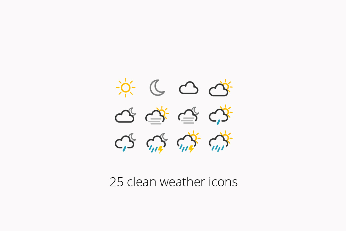 Weather icon set [vector, svg, png], an Icon by Henryvdwal (Photo 1 of 4)