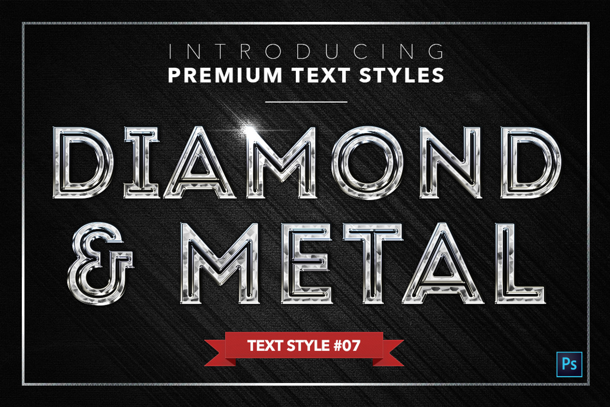 Diamond & Metal #2 - 16 Text Styles, a Layer Style Add-On by Jonas Stensgaard (Photo 8 of 19)