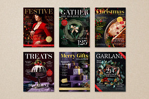 Christmas Magazine Cover Templates, a Magazine Template by BrandPacks