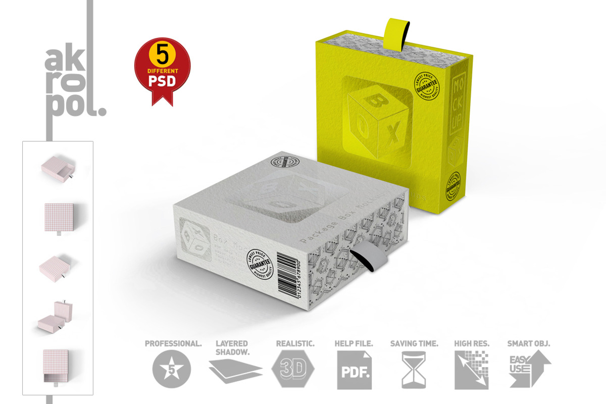 squarebox Mock Up, a Cups & Container Mockup by akropol (Photo 3 of 15)