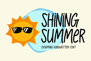 Shining Summer Typeface, a Handwritten Font by Seemly Fonts (Thumbnail 1 of 6)