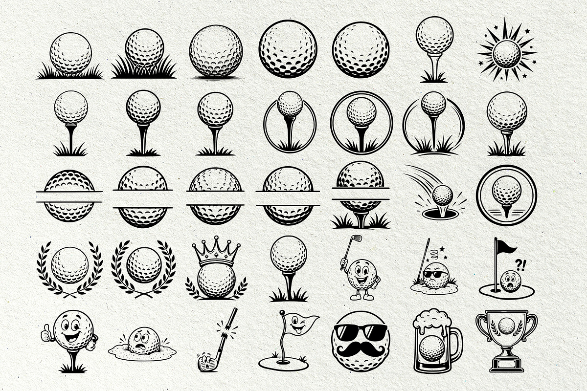 Golf SVG Bundle Sport Icons, an Outline Icon by DENIDigitalArtSudio (Photo 4 of 7)