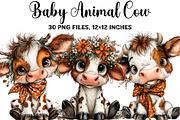 Baby Animal Cow Clipart, an Illustration by DreamArtGraphic (Thumbnail 1 of 5)