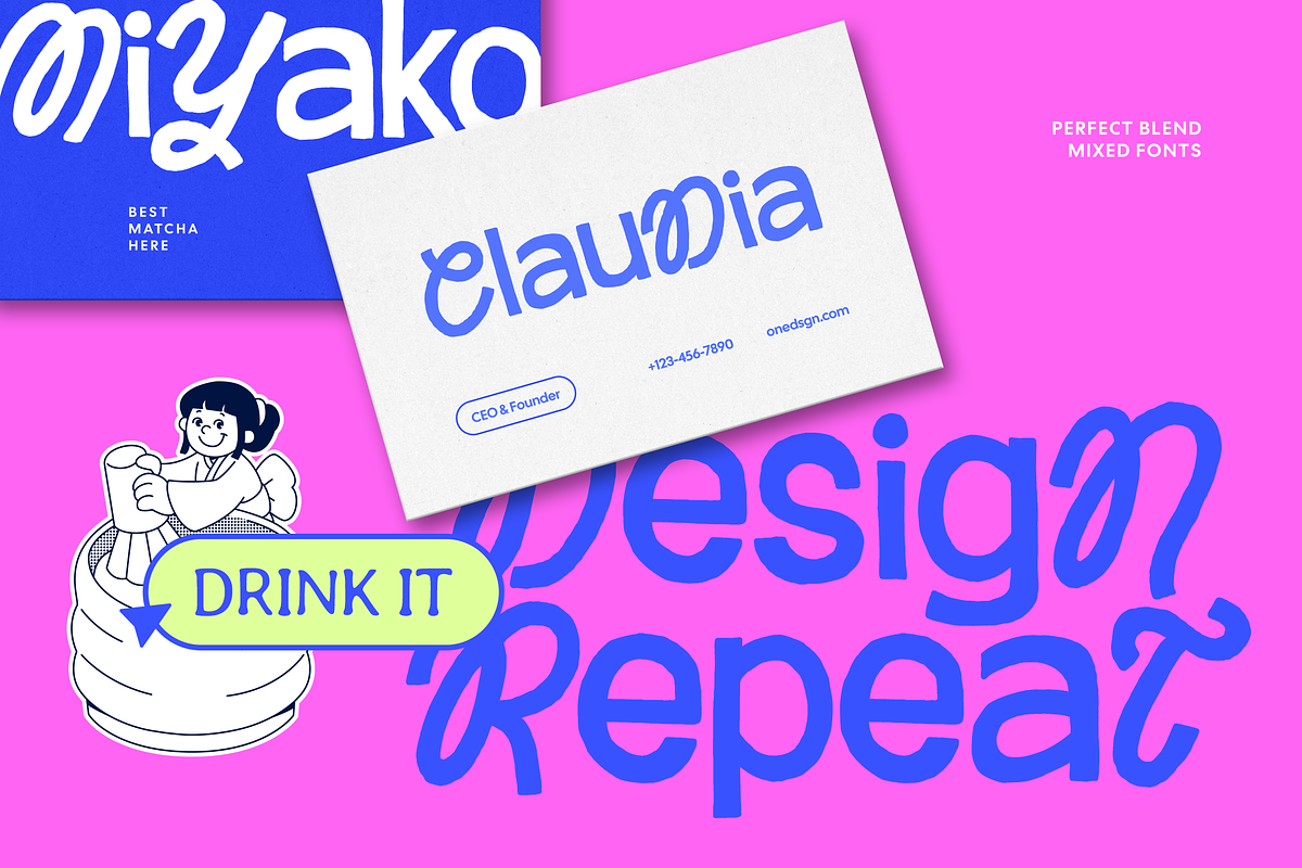 Rolly Pulfy - Playful Hybrid Sans, a Handwritten Font by Namara Creative Studio (Photo 5 of 12)