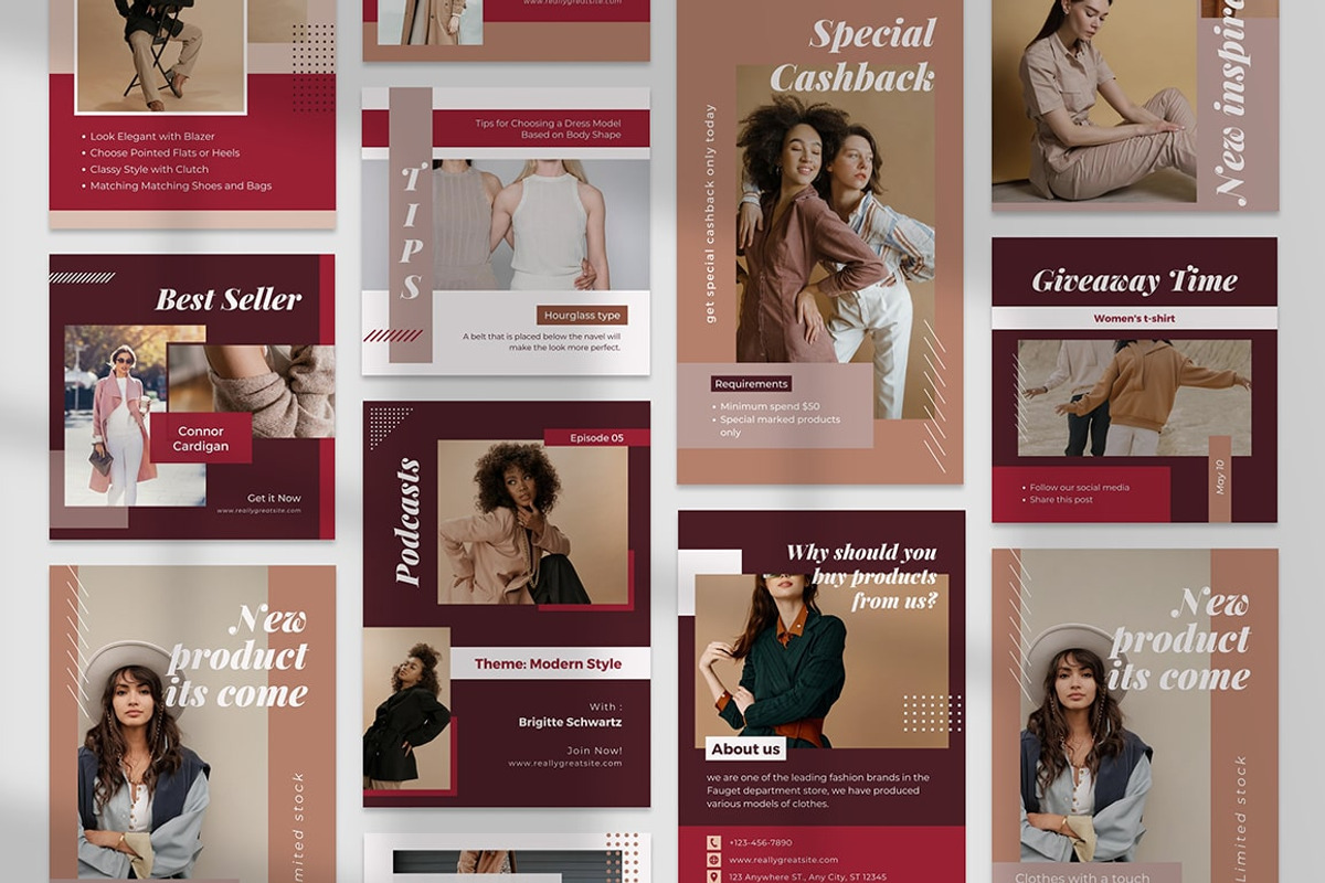 Bundle Pack 5in1 Canva Template, a Social Media Template by Brandearth RRGraph (Photo 12 of 19)