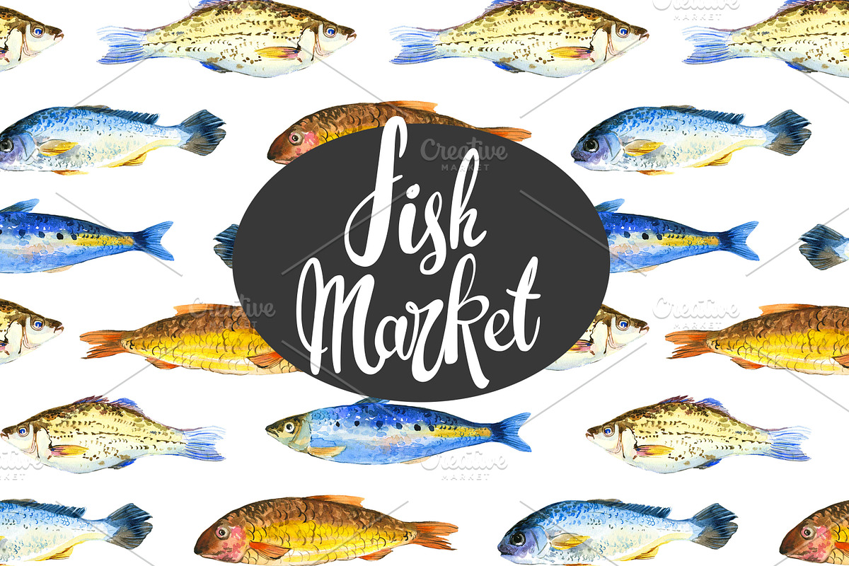 Watercolor Seafood, a Decorative Illustration by Mona Monash (Photo 5 of 9)