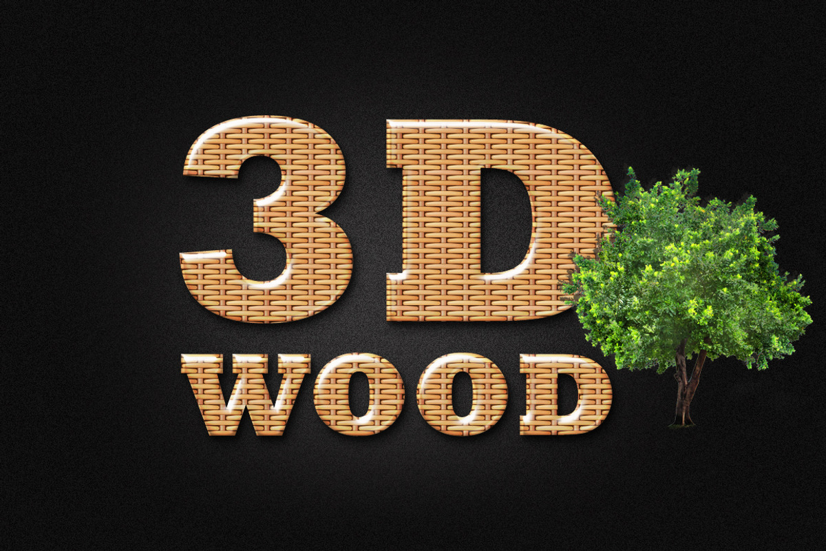 3d wood effect, a Layer Style Add-On by Chuhe86 (Photo 3 of 4)