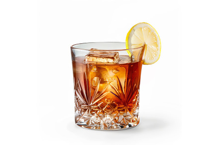 A rich amber cocktail