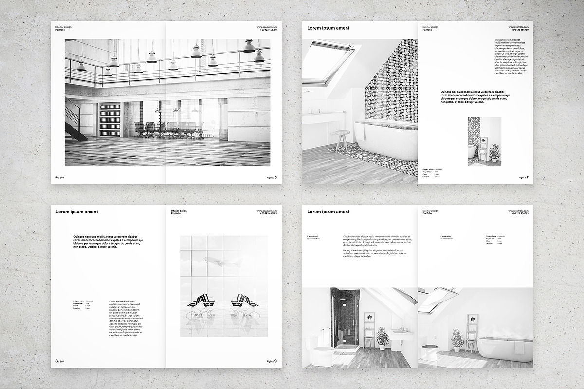 Black and White Portfolio Layout, a Brochure Template by McLittle Stock (Photo 3 of 6)