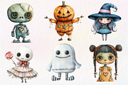 Whimsical Halloween Doll Sublimation, an Illustration by Dream Creation (Thumbnail 2 of 7)
