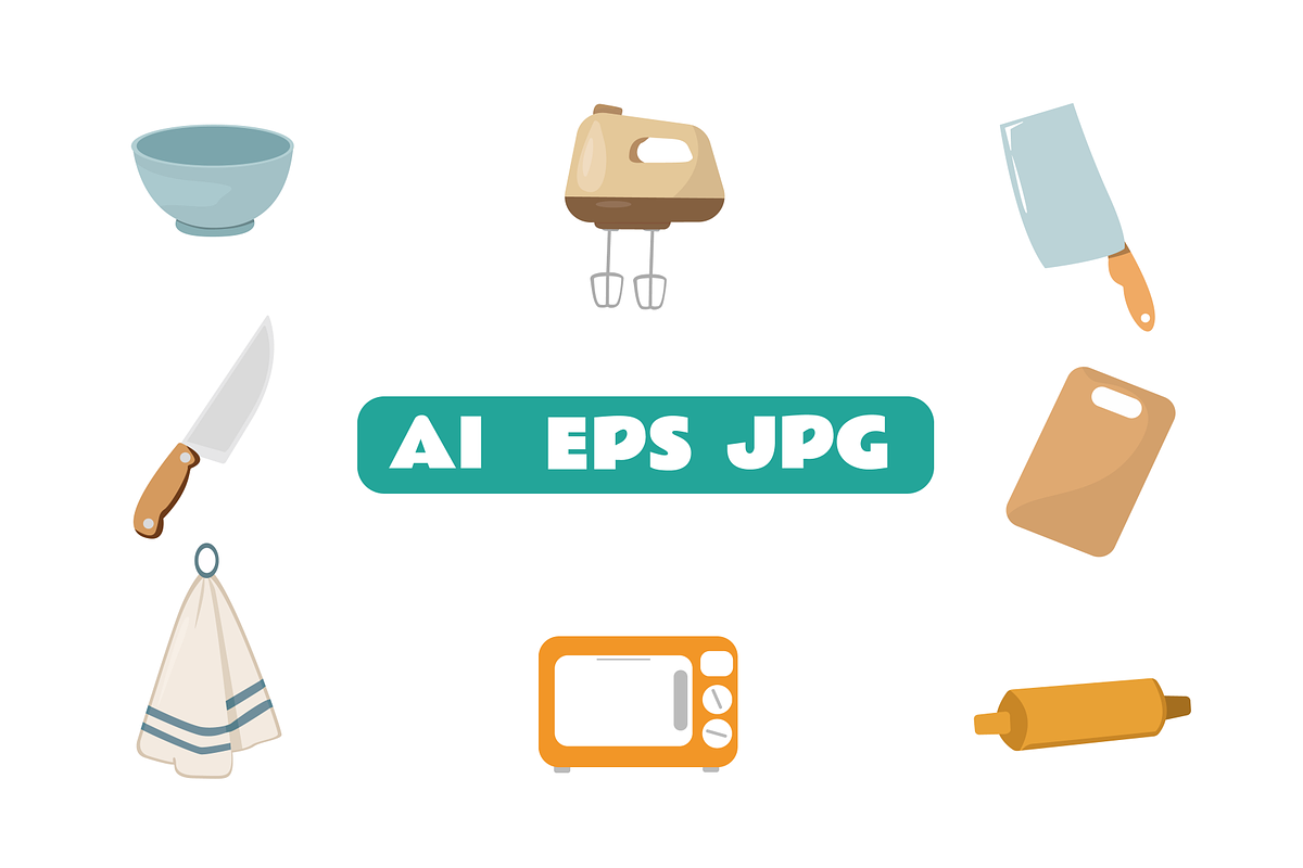 Kitchen Essentials Elements set, an Object Illustration by Artnivora.Std (Photo 2 of 3)