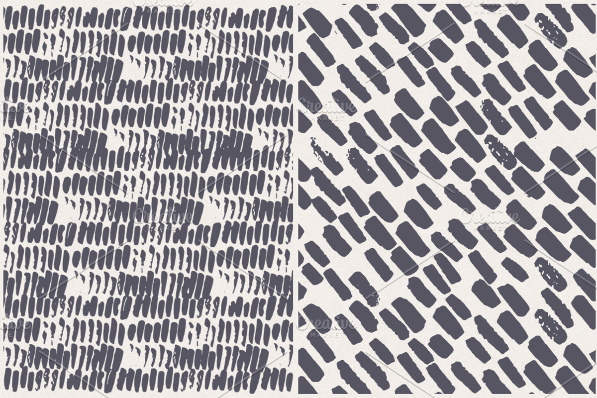 Brush strokes pattern collection, a Pattern Graphic by Nicetoseeya (Photo 7 of 7)