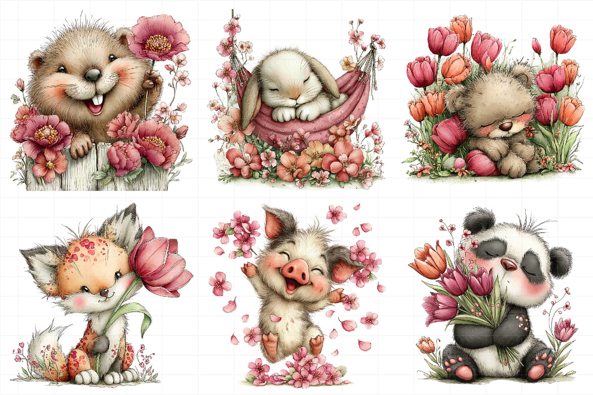 Whimsical Spring Animal Clipart, an Illustration by Daily.Designs (Photo 8 of 8)