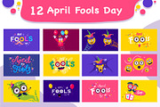 april fools day funny background, an Object Illustration by foxndeer (Thumbnail 1 of 4)