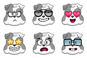 Bulldog Emoji Set, an Animal Illustration by Cartoon Shop (Thumbnail 6 of 10)