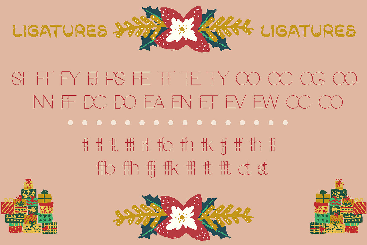 Christmas Snowflake Sans Serif Font, a Sans Serif Font by Yiru Chen Studio (Photo 8 of 15)