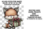 Grumpy Christmas Forest Clipart, an Illustration by Craft Nest (Thumbnail 5 of 6)