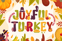 Joyful Turkey - Display Thanksgiving