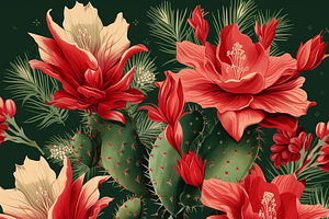 Vintage Christmas Cactus