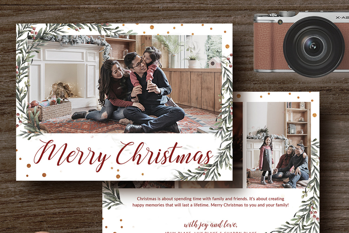 Holiday Greeting Card Template HC005, a Card Template by Bellenity Design (Photo 1 of 2)