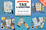 Tax, Auditing and Test Themes, a Finance Illustration by TAlex (Thumbnail 1 of 7)