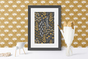 Gold & Grey Modern Floral Patterns, a Pattern Graphic by Wild Twig Co (Thumbnail 6 of 9)