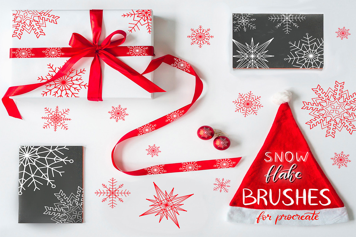 Snowflake brushes for Procreate, a Brush Add-On by Almazova Dolzhenko (Photo 1 of 4)