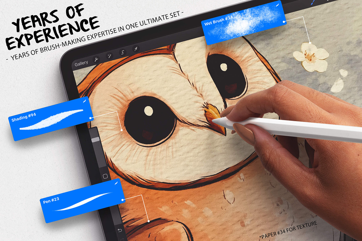 2000+ Mega Bundle Procreate Brushes, a Brush Add-On by BrushArchive (Photo 5 of 9)