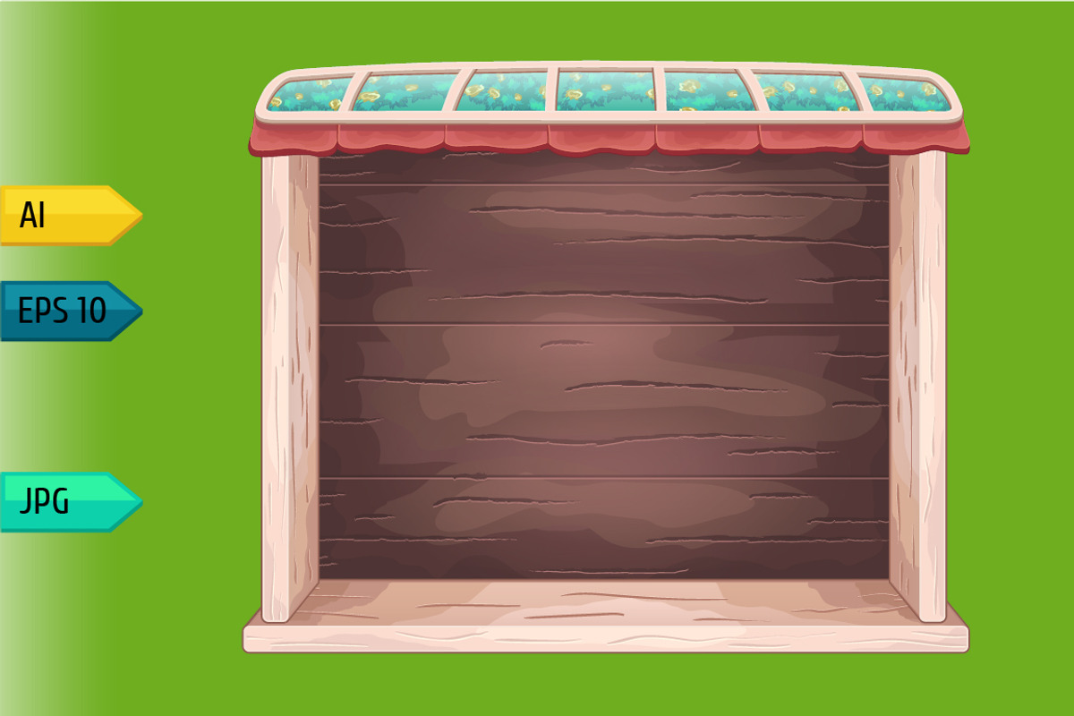 Game wooden shelf windows set, a Templates & Theme by julia_musdotter (Photo 4 of 9)