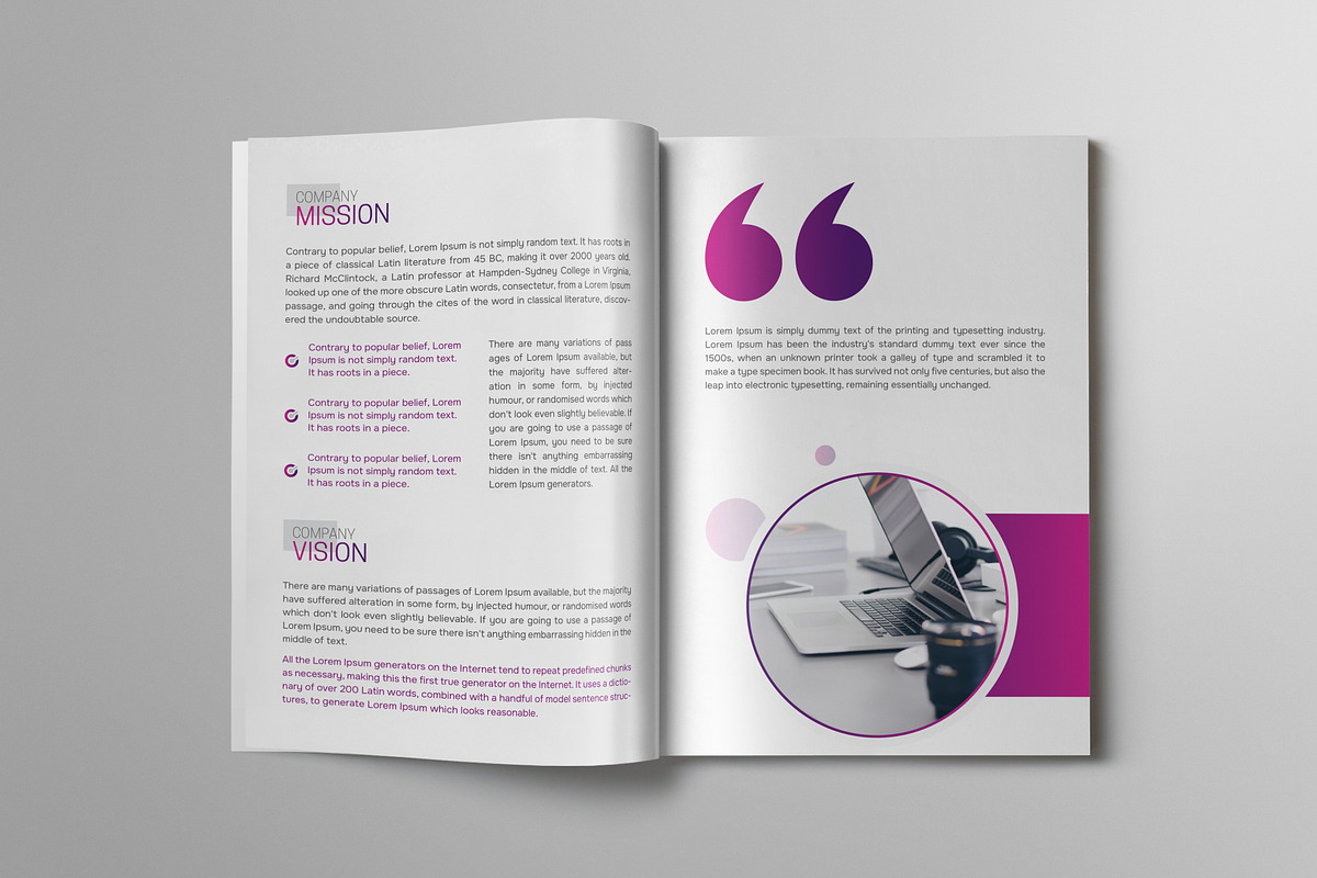 Creative Bifold Company Profile, a Brochure Template by VectStock (Photo 5 of 6)