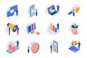 Unique Isometric Icons Pack, an Outline Icon by alexdndz (Thumbnail 14 of 21)