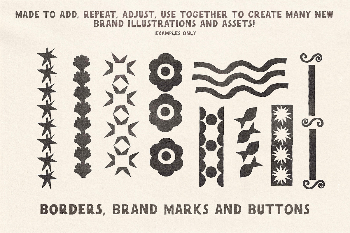 Woodcut Shapes – Illustration Kit, a Decorative Illustration by Madeline ODonoghue Design (Photo 5 of 6)