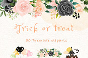 Trick or treat halloween clipart, an Animal Illustration by heyiamalice (Thumbnail 4 of 13)