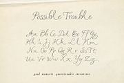 Possible Trouble: Textured Script, a Script Font by Mneme (Thumbnail 6 of 8)