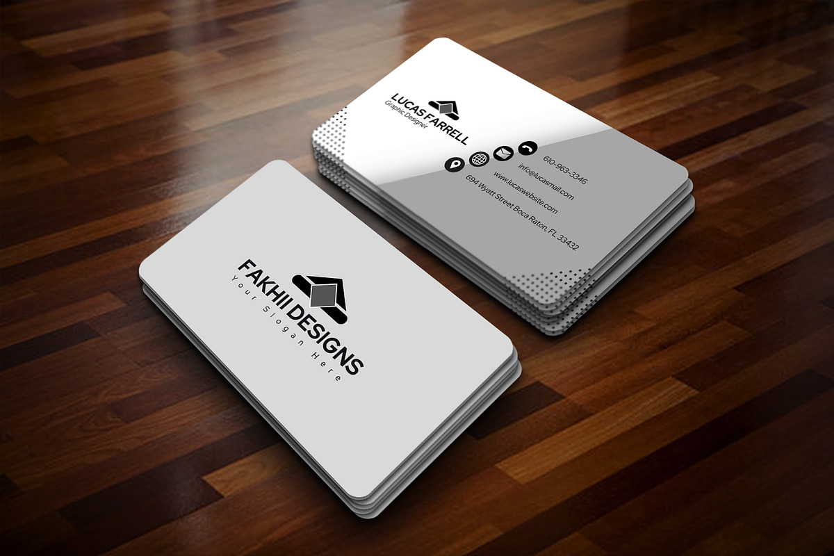 Minimalist Business Card Design, a Business Card Template by FakhiiDesigns (Photo 1 of 3)